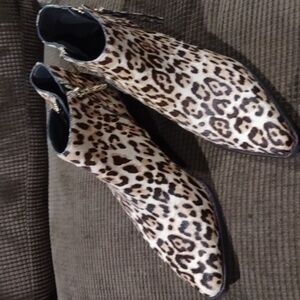 NWOB calf-hair booties